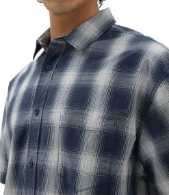 VANS Nick Michel T-Shirt Woven - Dress Blues -Skateboard Kortingswinkel vans nick michel t shirt woven dress blues 4