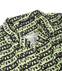 WASTED PARIS Shirt Allover Method - Lime Yellow/Black -Skateboard Kortingswinkel wasted paris shirt allover method lime yellow blac 2