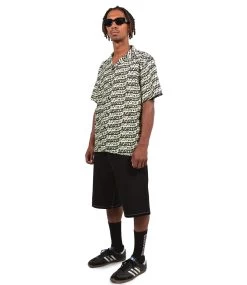 WASTED PARIS Shirt Allover Method - Lime Yellow/Black -Skateboard Kortingswinkel wasted paris shirt allover method lime yellow blac 3