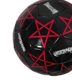 WASTED PARIS Soccer Ball - Black/Red -Skateboard Kortingswinkel wasted paris soccer ball black red 2